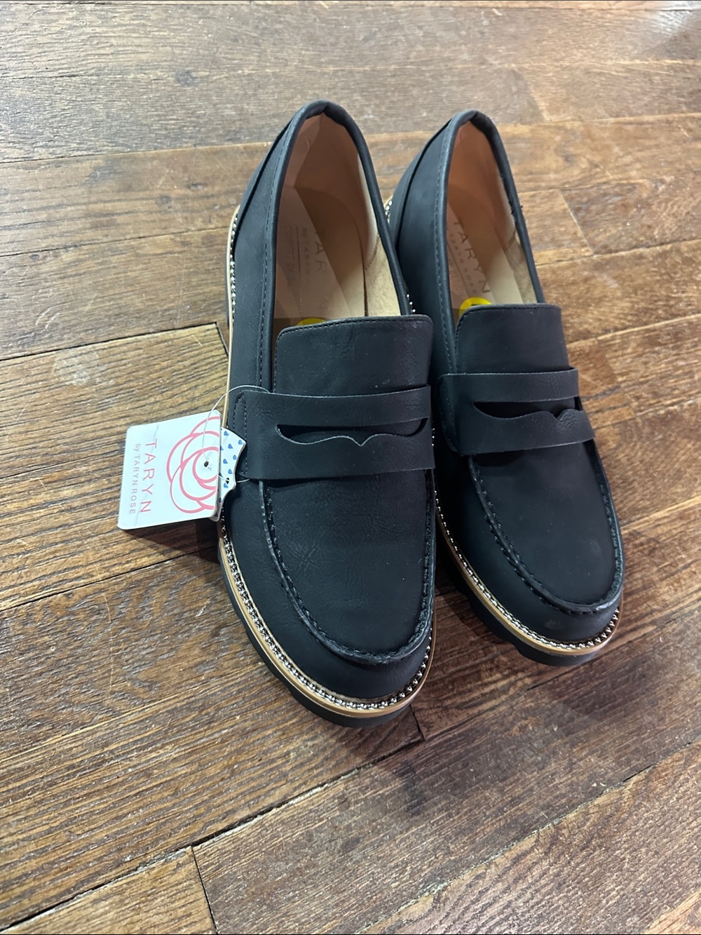 Black Leather Penny Loafers